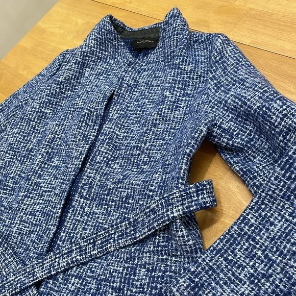 Banana Republic Blue and White Tweed Jacket Size 10 - Picture 2 of 16
